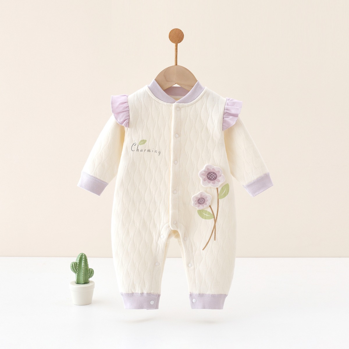 Newborn Baby Girl Romper Floral - 아기 소녀 귀여운 옷 신생아 따뜻한