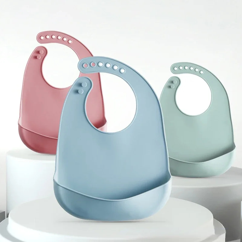1-3pcs 아기 턱받이 조절 가능한 방수 턱받이 아기 - Waterproof Baby Bibs Silicone 리뷰 및 가격