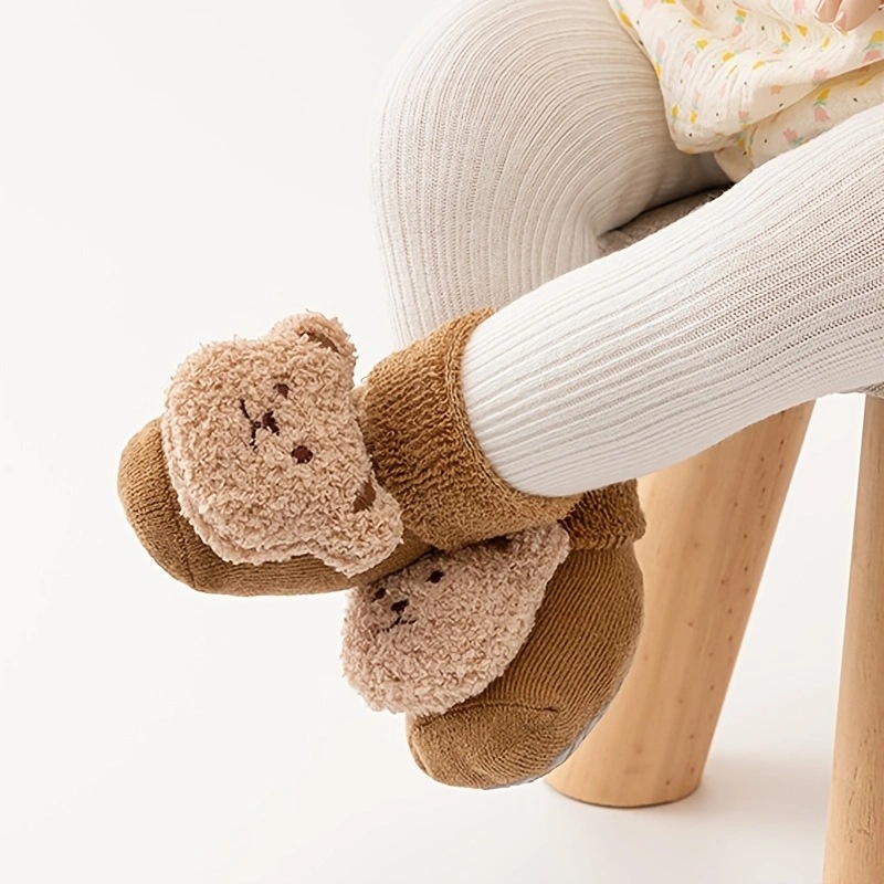 아기 양말 면화 두꺼운 따뜻한 아늑한 귀여운 만화 곰  - Unisex Baby Socks Non Slip 리뷰 및 가격