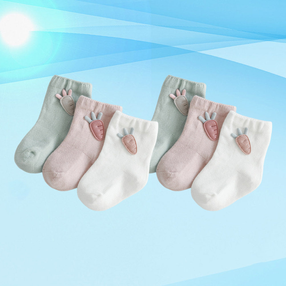 아기 양말 3켤레, 면 소재, 귀여운 만화 디자인, 통 - Unisex Baby Socks Non Slip 리뷰 및 가격